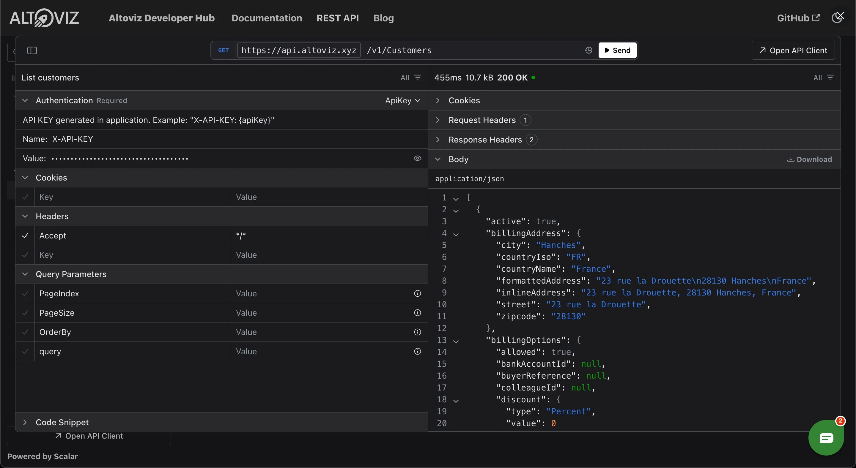 Execute API from your browser