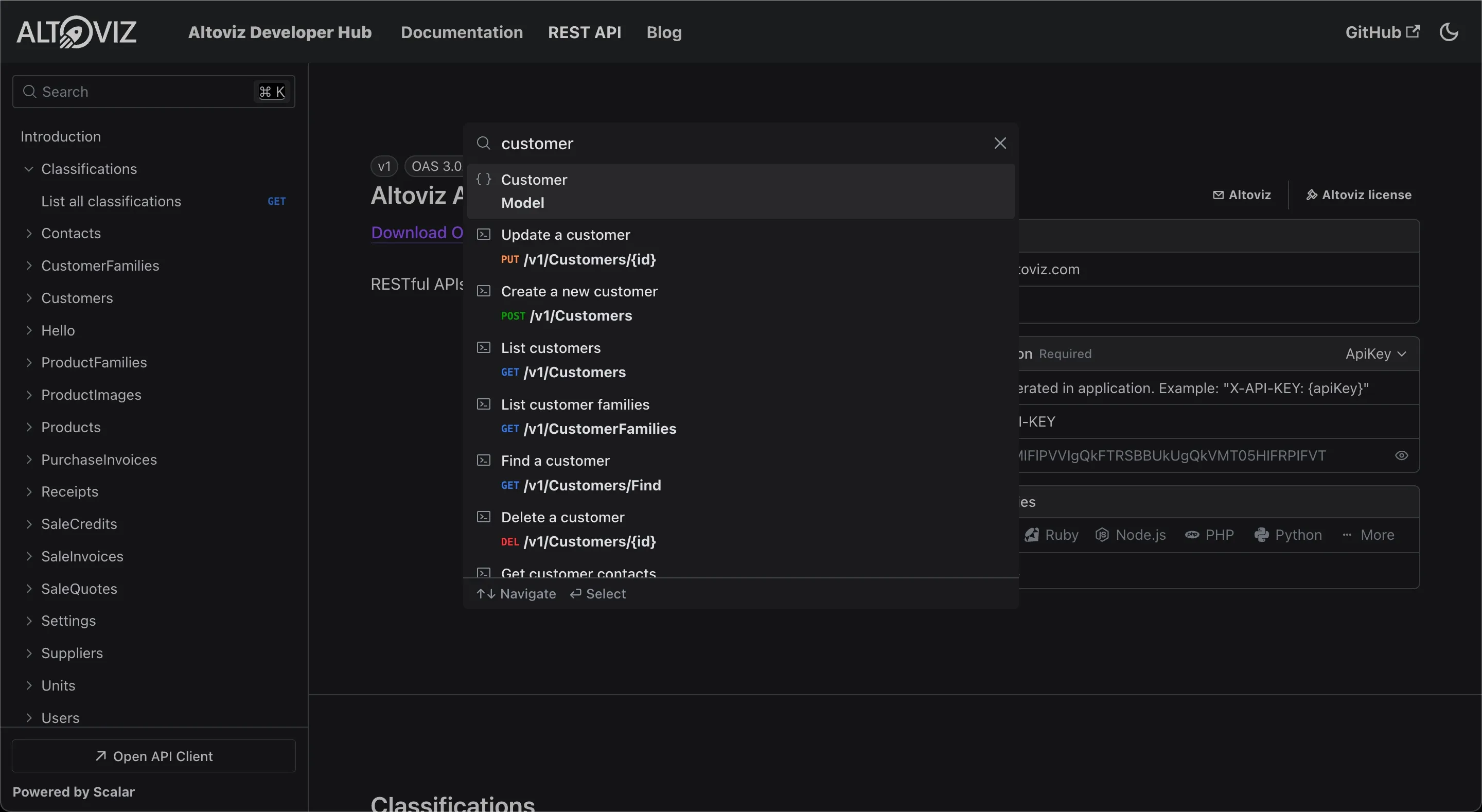 API search engine